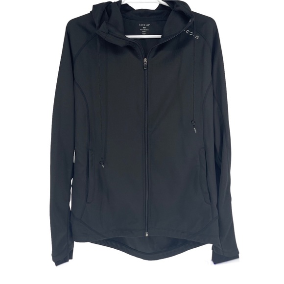 Tesla Other - TESLA MEN’S PERFORMANCE LIGHTWEIGHT BLACK FULL ZIP DOWN HOODED JACKET MEDIUM